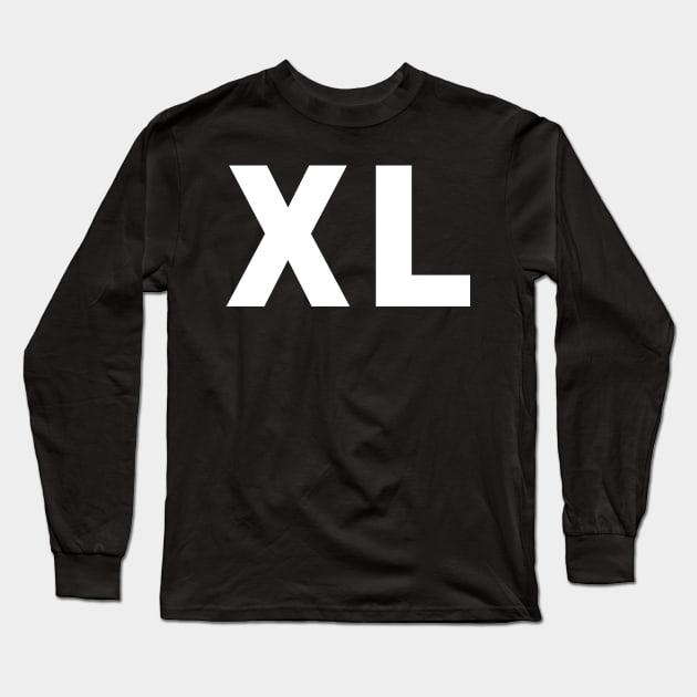 XL Shirt (white text) Long Sleeve T-Shirt by A Mango Tees